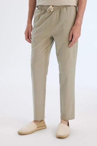 DeFacto %100 Pamuk Keten Görünümlü Yazlık Jogger Pantolon Dar Paça Beli Bağcıklı Lastikli Cepli Z6475AZ25SPKH404