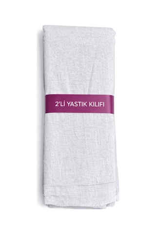 4'lü Pamuklu 50x70 Yastık Kılıfı Gri