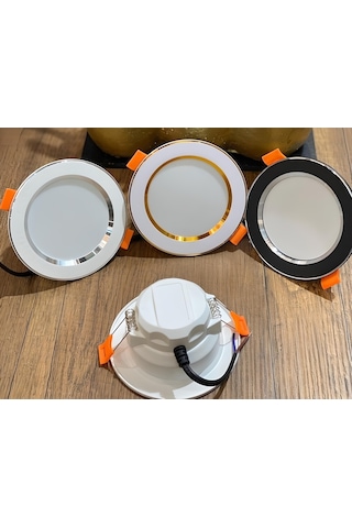 Kae 7w 3 Renk Özellikli Ledspot- Beyaz Krom Kasa- 10lu Paket