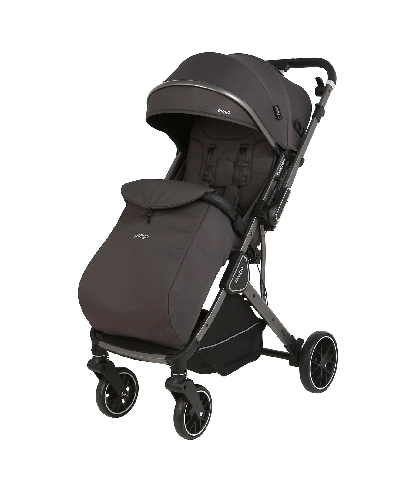 Prego Canyon Koldan Çift Yönlü Kabin Boy Bebek Arabası Gri