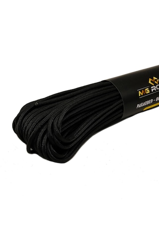 Polyester Paracord İp 4 Mm Siyah 30 Metre