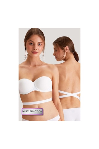 Pierre Cardin Pisa Push-up Straplez Sütyen 6027 Beyaz