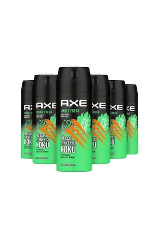 Axe Jungle Fresh Erkek Sprey Deodorant 6 x 150 ML