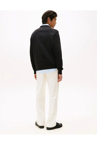 Tommy Hilfiger Hılfıger Stacked Sweatshırts Erkek Siyah Kazak Mw0mw39376bds Siyah