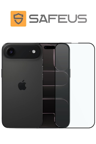 Safeus Tam Kaplayan Parmak İzi Bırakmayan Safir Ekran Koruyucu Cam, Apple Uyumlu iPhone 17 Air İle