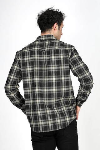Lee Cooper Jade Erkek Dokuma Uzun Kol Gömlek Haki-siyah-20401-haki-siyah Ekose Haki - Siyah