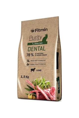 Fitmin Purity Dental Taze Kuzu Etli Yetişkin Kedi Maması 1500 G