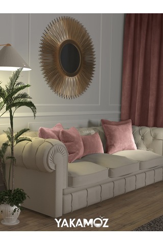 Br Yakamoz Tatlı Pembe Kırlent , Yastık Kılıfı Kadife Görünümlü Velvet Touch Serisi Tatlı Pembe