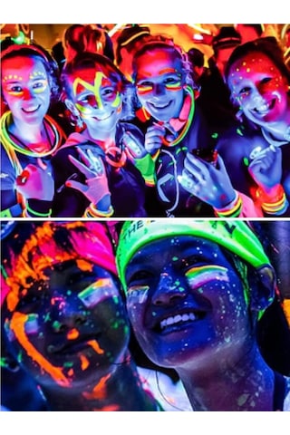 Karanlıkta Parlayan Neonlu Glow Parti Yüz Boyası - Turuncu - 1 Adet