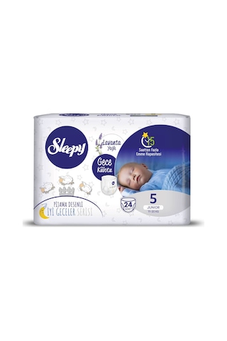 Sleepy Gece Külotu Lavanta Yağlı 5 Numara Junıor 24 Adet