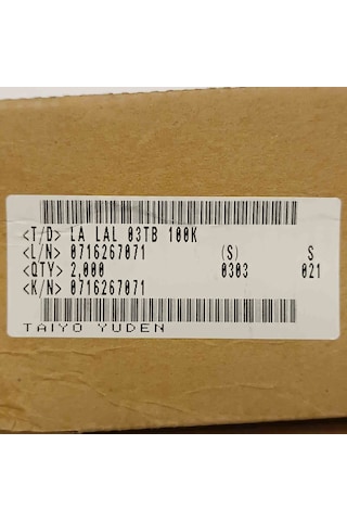 Lalal03tb 100k 10uh Direnç Tipi Bobin 143 Adet