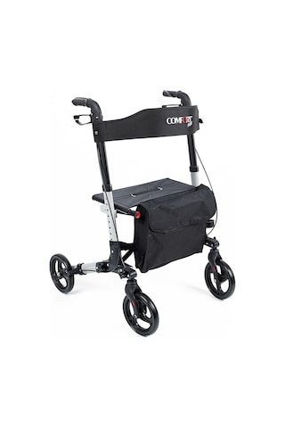 Comfort 9102 Lüx Rollatör Tekerlekli Walker Yürüteç Oturaklı Frenli Hasta Yürüteci