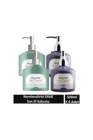Nemlendirici Etkili Sıvı Sabun Beyaz Yasemin Ve Marsilya Gülü Ve İris 500 Ml X 4 Adet