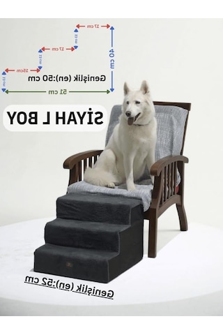 Ortopedik Kedi Ve Köpek Merdiveni, 40cm X 51cm X 50cm Boyutları