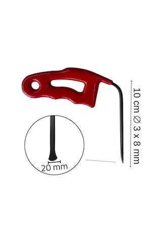 10 Cm 3x8mm Çap Plaka Çubuk Büyük Ağız Çubuk - S15-01