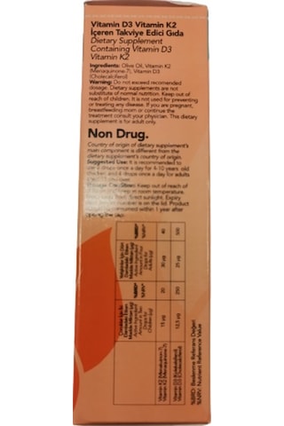 Herballive D3 K2 Içeren Takviye Edici Vitamin 20 Ml