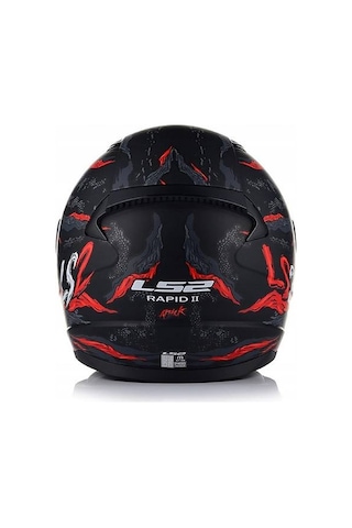 Ls2 Rapıd 2 Kaıju Mat Siyah-kırmızı Fullface Motosiklet Kaskı Gold Camlı Sıyah-Kırmızı