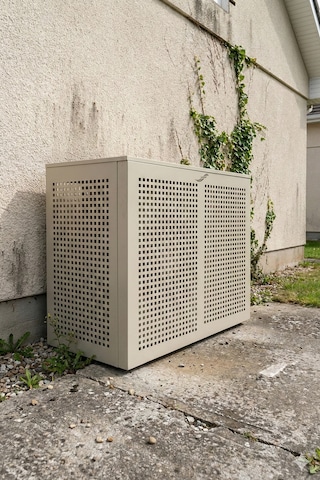 Klima Motoru/dış Ünite Gizleme/koruma Kafesi Xl 120x62x150 H Square Açık Gri