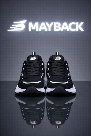 Mayback Erkek Spor Günlük Yazlık Ortopedik Ayakkabı Siyah Beyaz