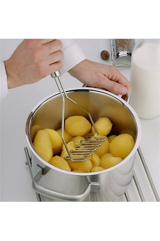 Patates Ezici 304 Paslanmaz Çelik Havuç Muz Avokado Ezici 721298 Çelik