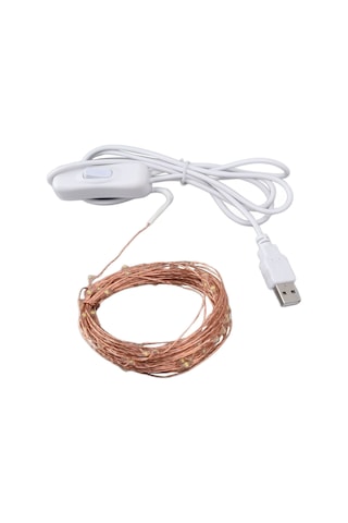 Lemestar Usb Beslemeli 10m 100leds Bakır Tel Işıklı Zincir, Isıtıcı Işık, Anahtarlı, Enerji Tasarruflu, Ev, Noel, Bahçe Dekorasyonu Işıklı Zincir Bz2929 Diğer