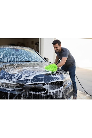 Orret Home Mikrofiber Peluş Araç Yıkama Ve Temizlik Eldiveni Çift Taraflı Oto Yıkama Eldiveni, Toz Alma Ve Kurulama Eldiveni, Ev Ve Araç İçi Kullanıma Uygun 256
