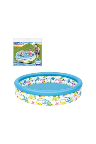 Trendooze Su Renkli Pompalı Havuzu, Desenli Çok Çocuk Cm Boğum Bestway 51009, 3 122x25 İe Çok Renkli