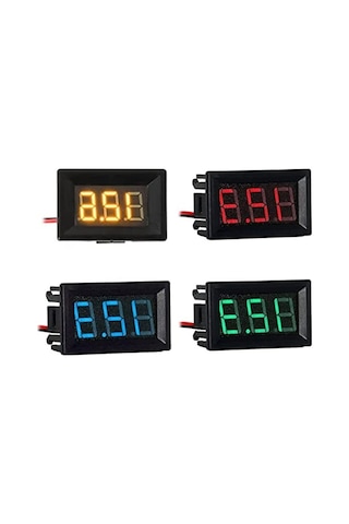 2 Kablolu 0.36 İnç Voltmetre, Dc2.4v-30v Ölçüm İçin