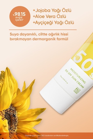 Iva Natura Organik Nemlendirici Ve Koruyucu 50 Spf Güneş Kremi 75 Ml