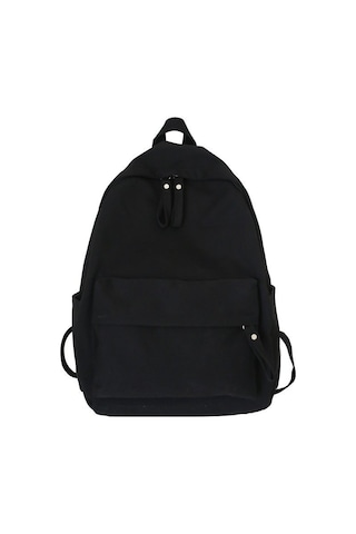 Jeemson Siyah Üniversite-ilköğretim Çanta, Geniş Hacimli, Yumuşak Kumaş, Dayanıklı, Moda Stili Omuz Çantası Siyah