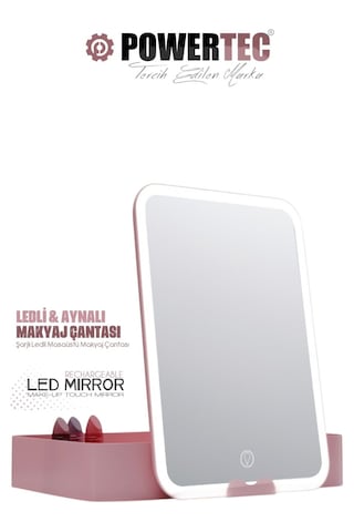 Powertec Tr-130 Şarjlı Ledli & Aynalı Taşınabilir Makyaj Çantası