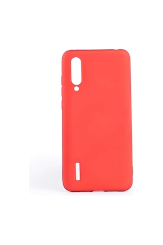 Noktaks - Xiaomi Uyumlu Xiaomi Mi 9 Lite - Kılıf Mat Renkli Esnek Premier Silikon Kapak - Kırmızı