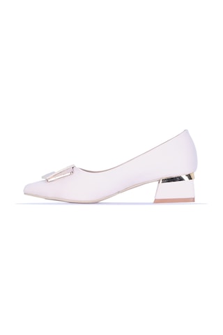 Moda Ayakkabı 855 Syh-krem Kadın 3cm Topuklu Ayakkabı Krem