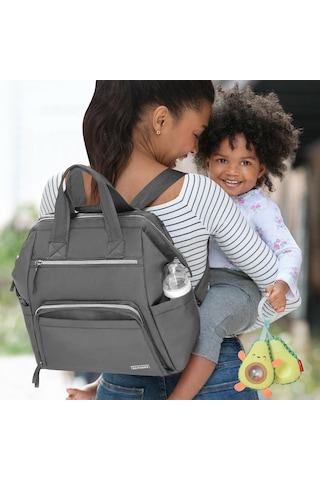 Skip-Hop Mainframe Bebek Bakım Sırt Çantası 9J639110 Gri