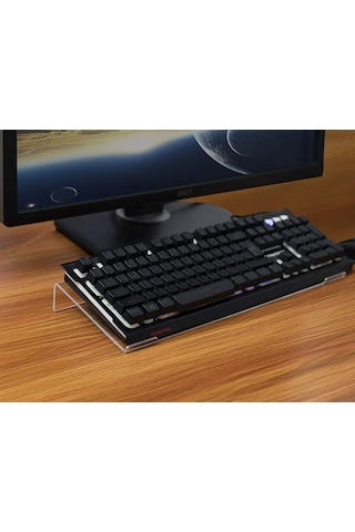 Klavye Standı Sehpası Klavye Yükseltici Pleksiglass Şeffaf 4 mm