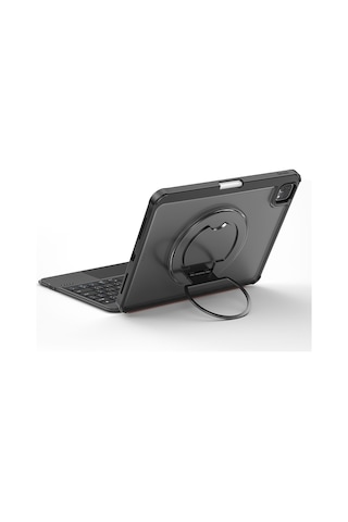 Apple Uyumlu iPad Pro 13 2025 M5 Wiwu Mk-007 Combo Pro Kalem Bölmeli Klavyeli Standlı Kılıf Siyah Klavyeli Kılıf