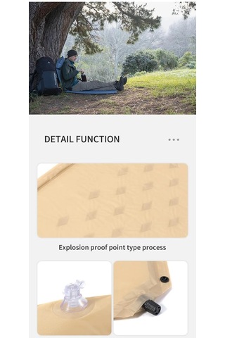 Naturehike Ultralight Çift Kişilik Şişme Kamp Matı 185 130 2.5 Cm 001