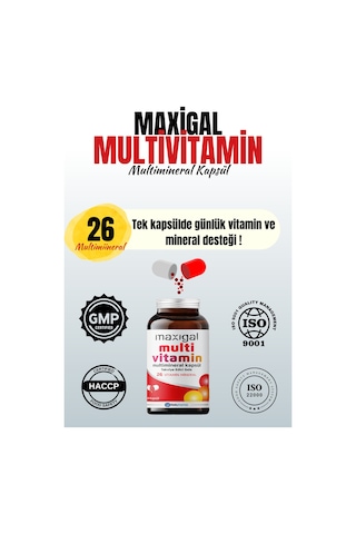 Maxigal Multivitamin Multimineral 30 Kapsül