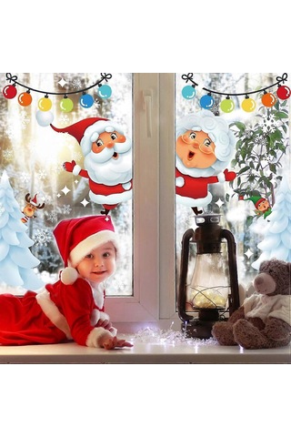 Xhw Noel Pencere Çıkartmaları Noel Pencere Çıkartmaları Noel Pencere Çıkartmaları Noel Pencere Çıkartmaları Mutlu Noeller Çıkartmaları Noel Dekorasyonları