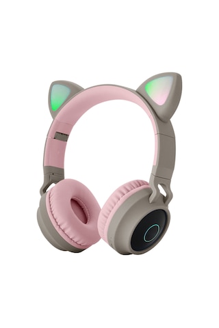 Singree "kablosuz Kulaklık: 7 Renkli Işık Efektli Kedi Kulaklı Bluetooth 5.3, Tf Kart Ve Fm Modu İle Müzik Keyfi"