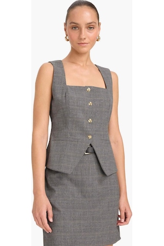 Defacto Regular Fit Kare Yaka Yelek F9461ax25augr91 Gri
