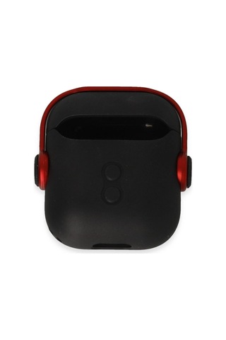 Apple Airpods Uyumlu - 2 2.nesil Cool Kılıf - Siyah-kırmızı Çok Renkli