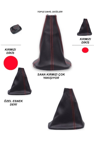 Seat Leon Uyumlu Oto,araç Vites Körüğü Kırmızı Dikiş Alfa Romeo Giulietta