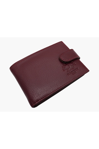 Westpolo Hakiki Deri Bol Şeffaf Kart Bölmeli Patlı Unisex Kartlık - Bordo Bordo