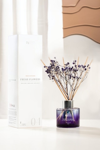 Zift Unique Fresh Flowers - Bambu Çubuklu Oda Kokusu Dekoratif Çiçekli Banyo & Tuvalet & Oda Parfümü 100ml Diğer