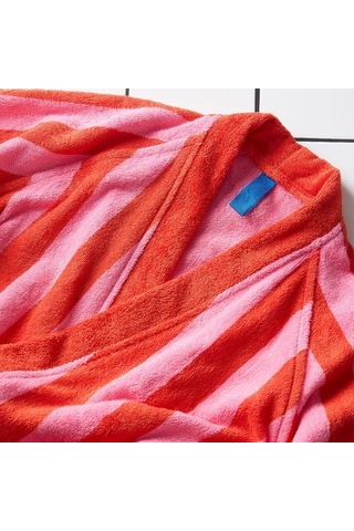 Ikea Skogssallat Bornoz, Kırmızı-pembe-çizgili, S/m