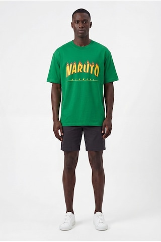 Blow Up Future Gen Naruto Oversize Erkek T-shirt 141419 Yeşil
