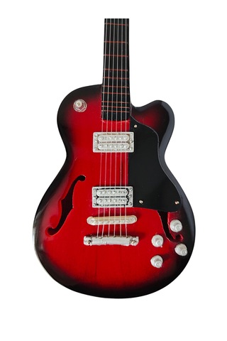 El Yapımı 1/4 Ölçek Minyatür Elektro Gitar Gibson Es-275 Redburst