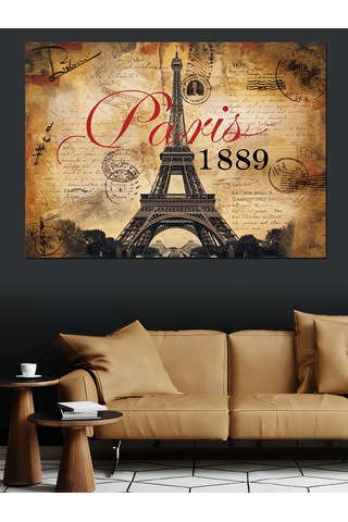 Paris 1889 Hatırası Dekoratif Kanvas - Mdf Ahşap Tablo