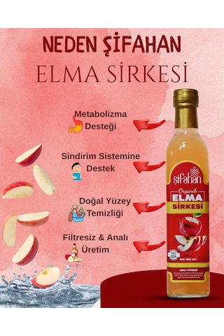 Şifahan Doğal Fermantasyon Elma Sirkesi 500 Ml